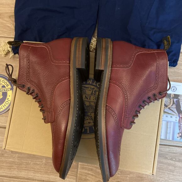 John Lofgren Glover Brogues Conceria 800 Vecchetta Leather Boots Size 11D - Picture 6 of 12